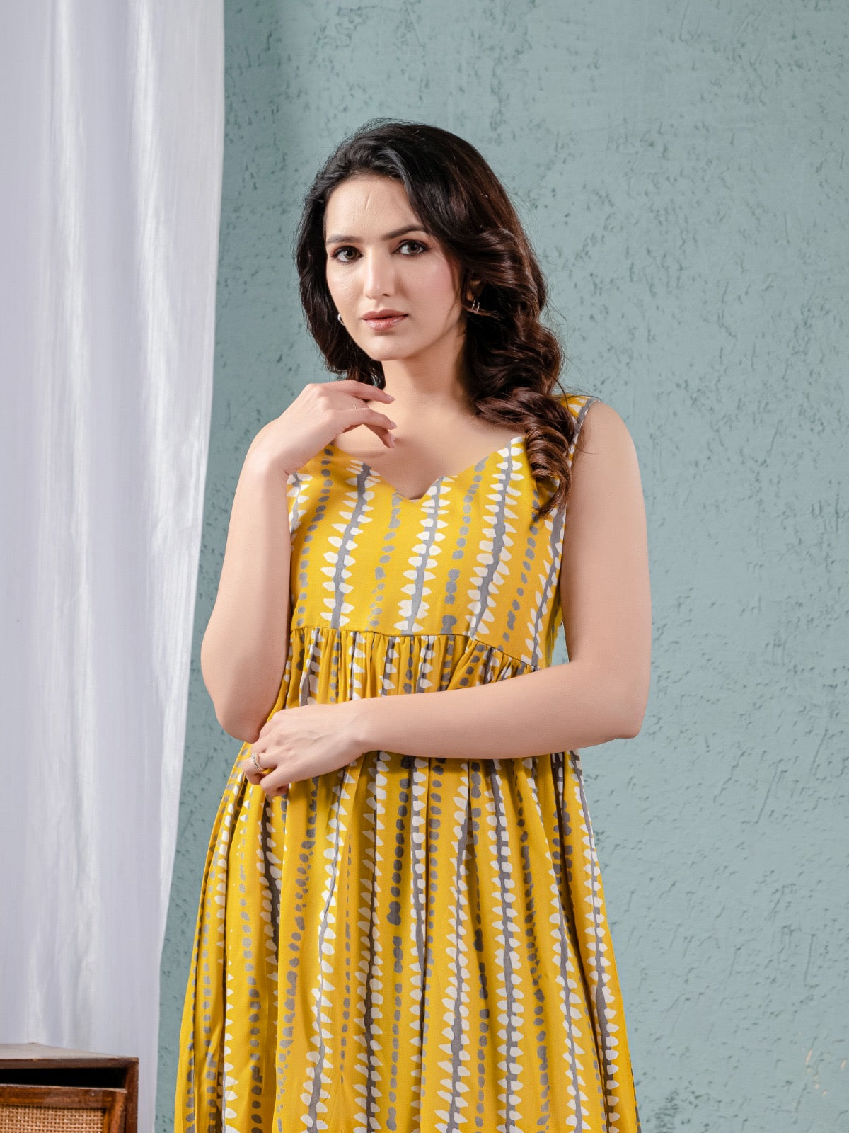 Yellow One Piece Long Dress