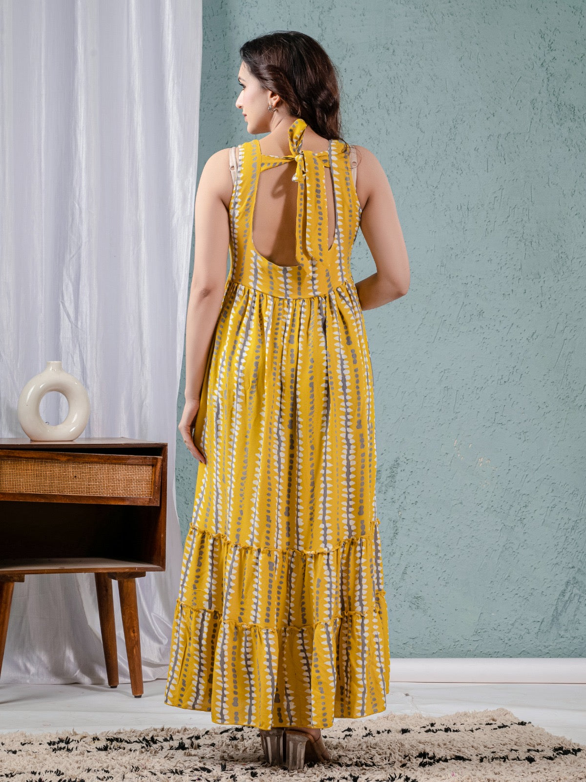 Yellow One Piece Long Dress