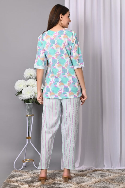 Printed cotton co-ord set