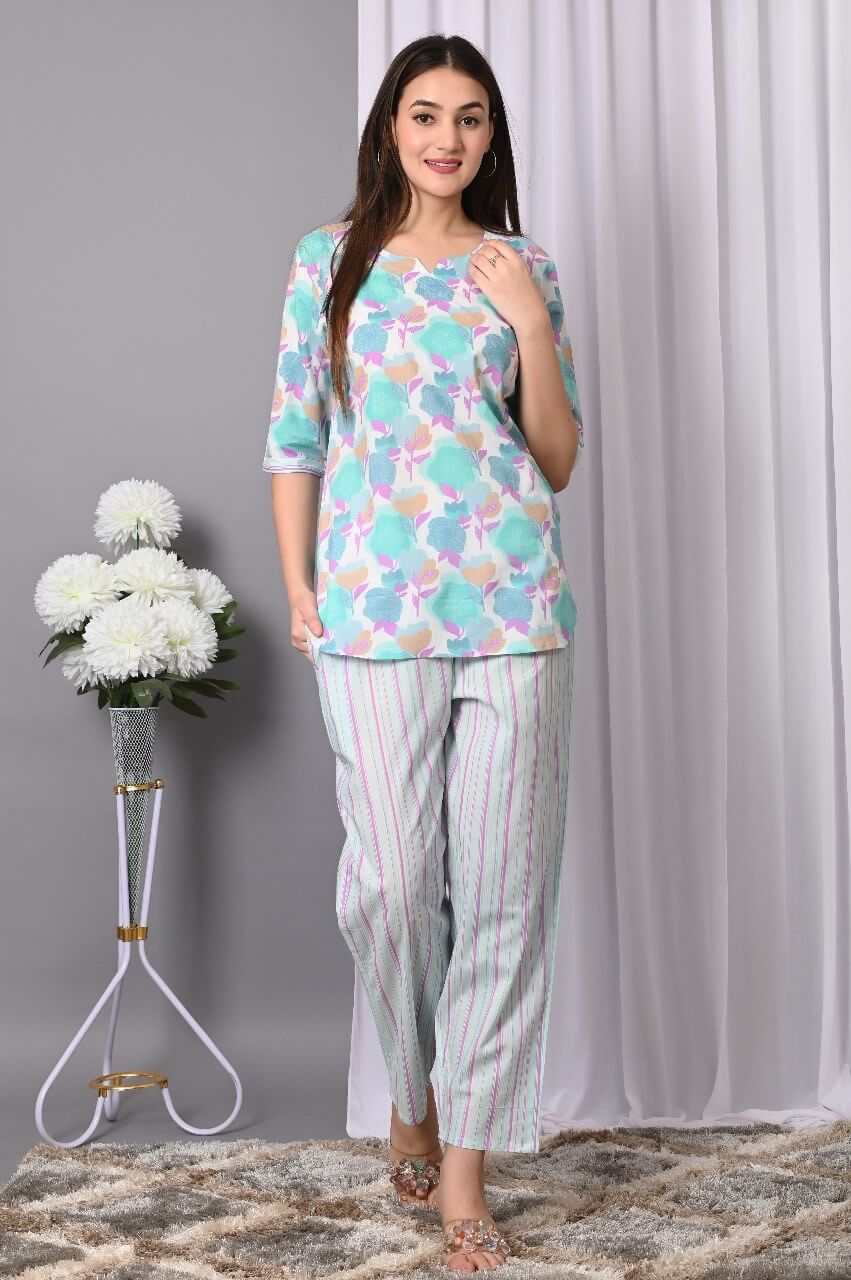 Printed cotton co-ord set