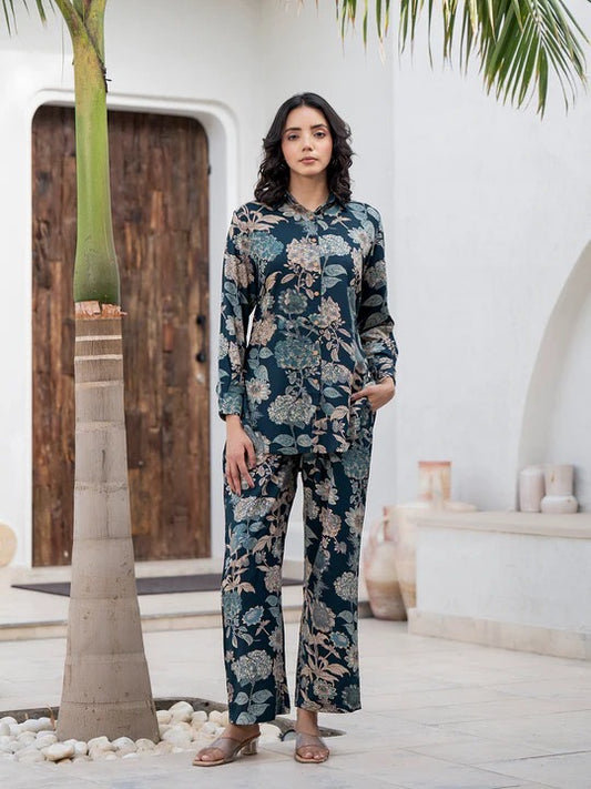 Floral Printed Rayon Co-ord Set