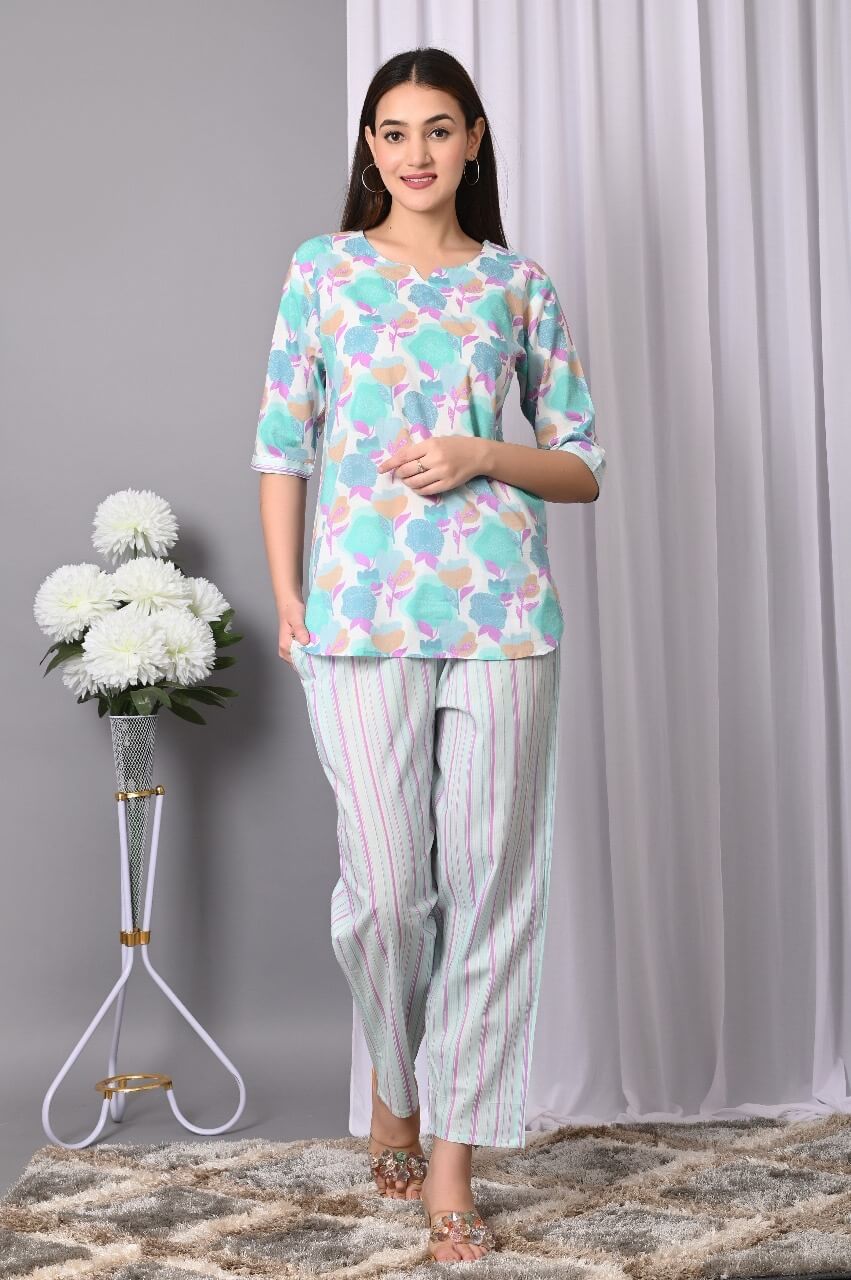 Printed cotton co-ord set