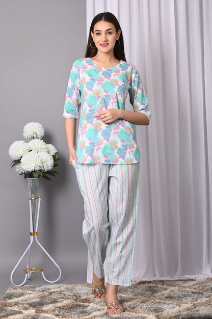 Printed cotton co-ord set
