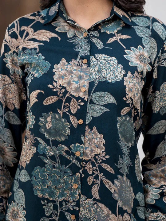 Floral Printed Rayon Co-ord Set