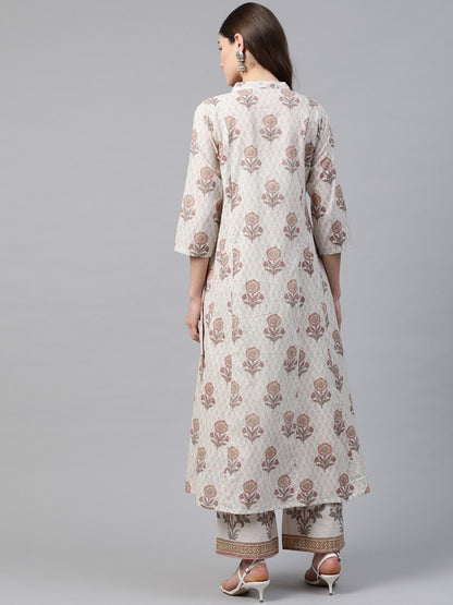 Off-White motifs print kurta with palazzos