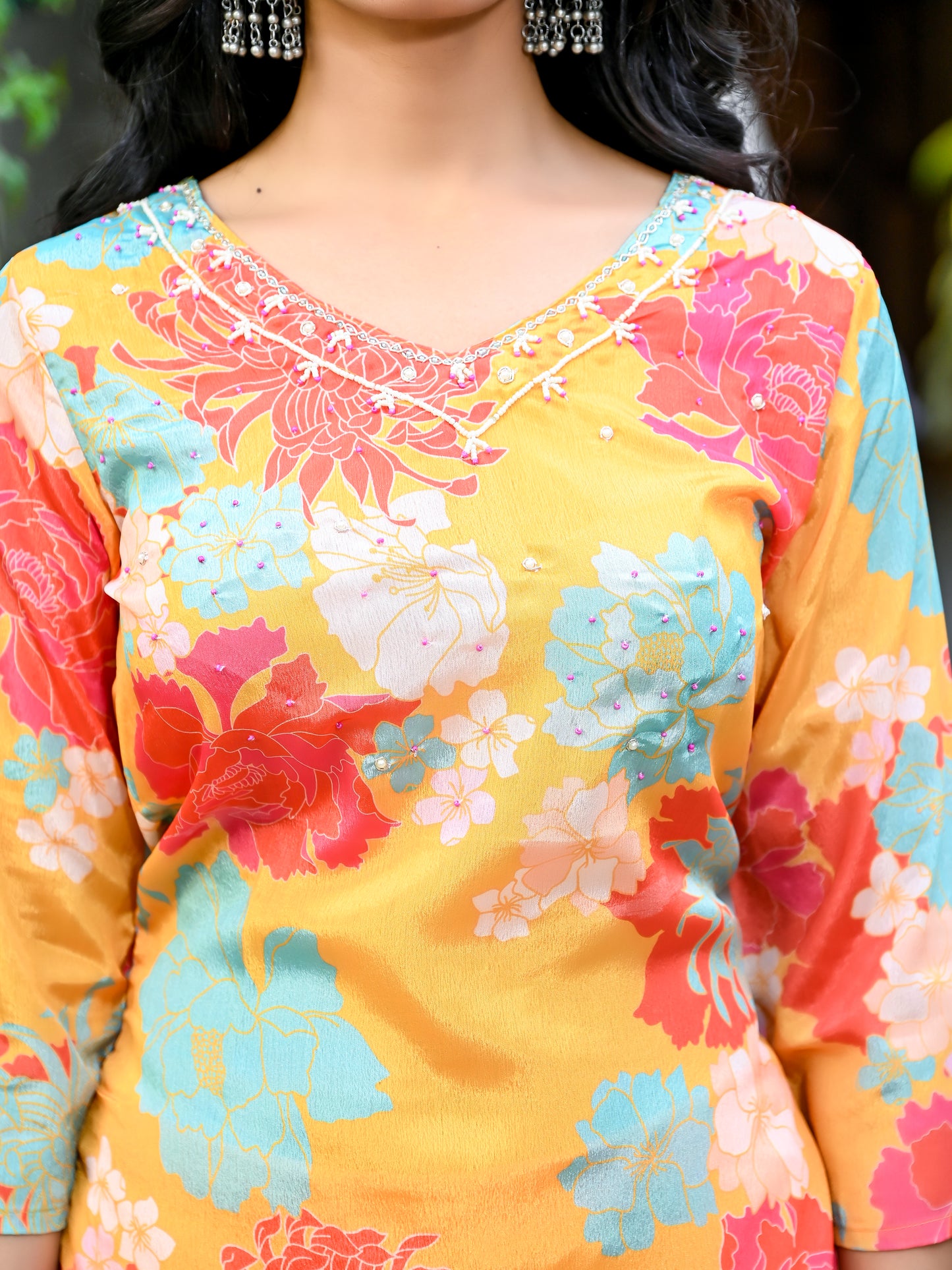 Floral chinnon 3pc suit set