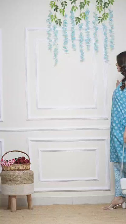 Printed cotton kurta set
